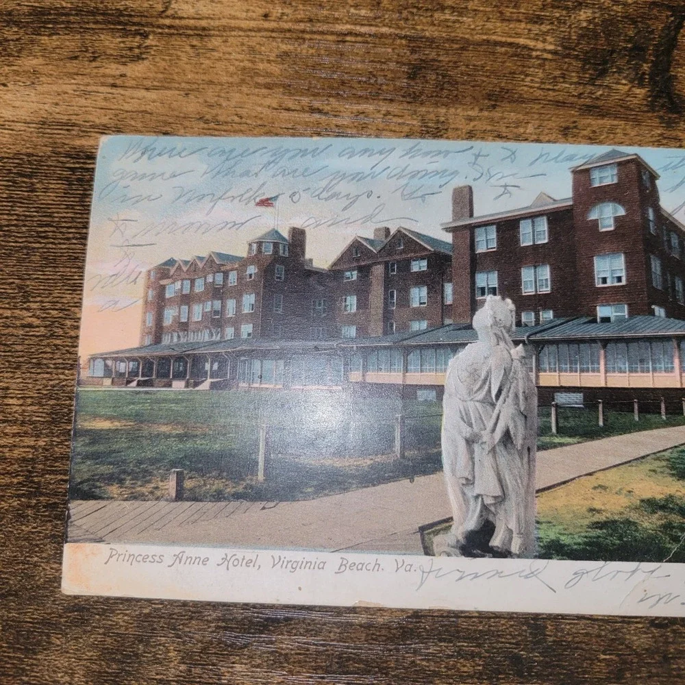 Antique 1907 Princess Anne Hotel Virginia Beach‎ VA Postcard Norfolk Cancel...